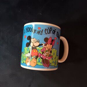 Vintage Disney Mickey Minnie Mouse " You're My Cup of Tea" Mug Applause …